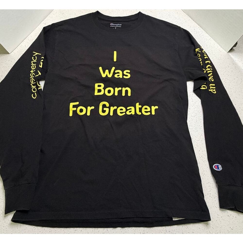 Champion Black long-sleeved t-shirt Size Medium
